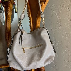 Gray Leather Ladies Purse